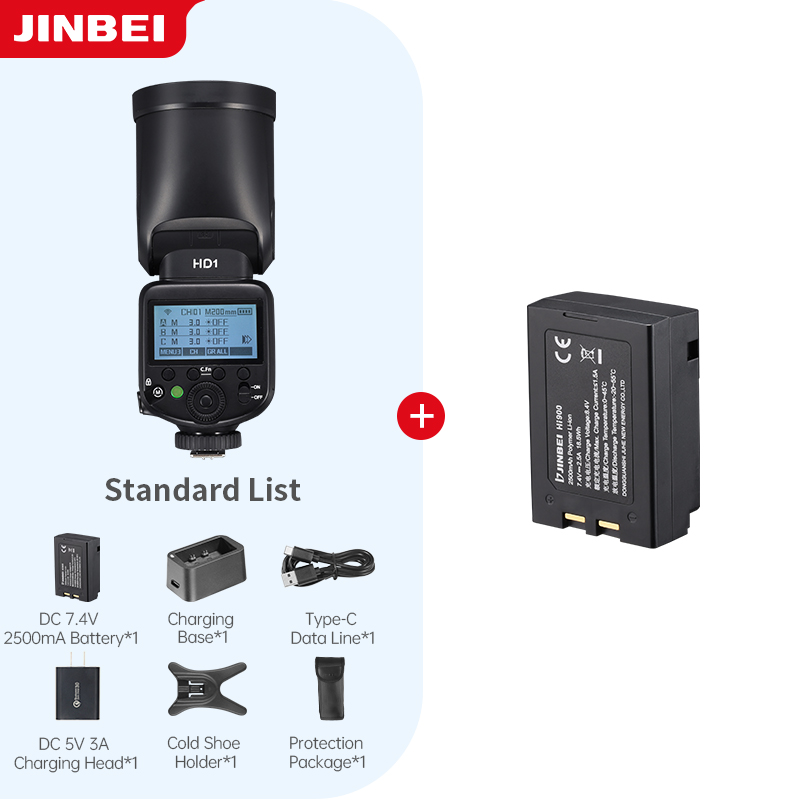 Photography Lighting Outdoor - JINBEI HD-1 Yuvarlak Başlıklı HSS Speedlite