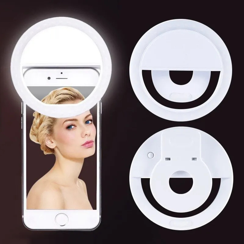 Photography Lighting Accessories - USB şarj edilebilir LED Selfie halka