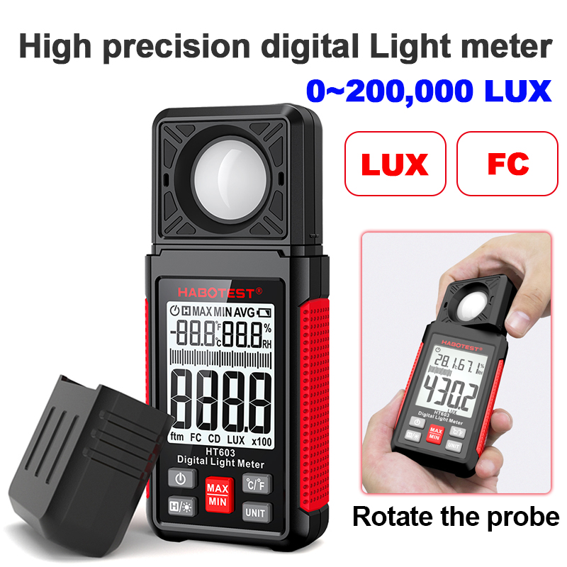Photography Lighting For Indoor - HT603 Dijital Lüks Metre 0~200.000 lüks