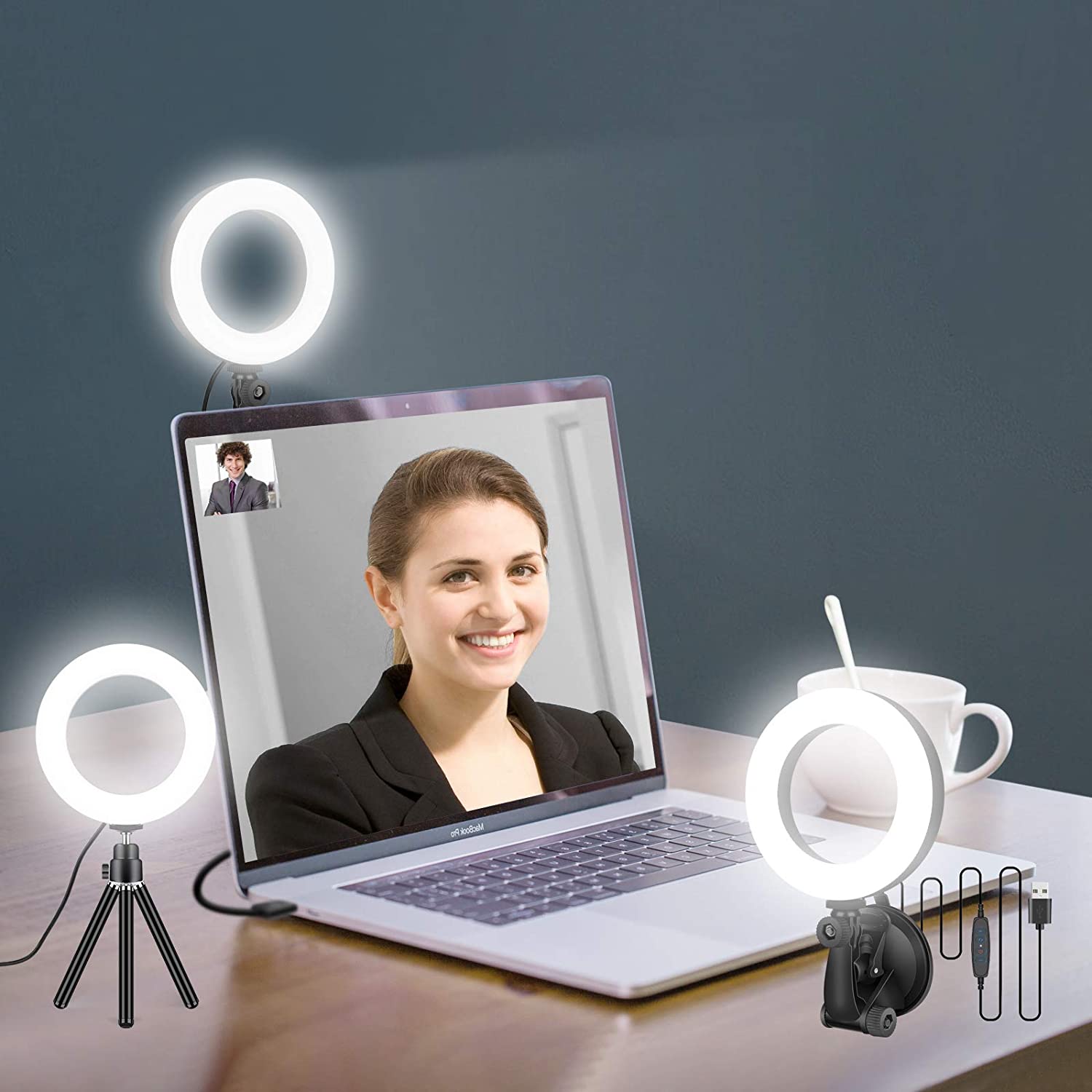 Stand Lighting Photography - Yakınlaştırma toplantıları için 16cm halka ışık,