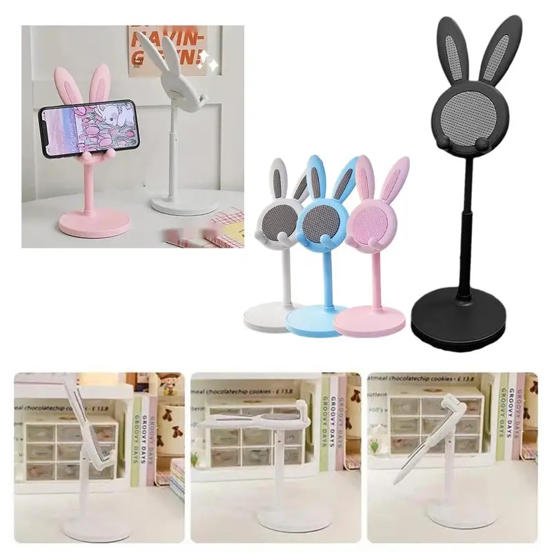 Stand Lighting Photography - 1/2/3/4 Adet Sevimli Tavşan Masaüstü Telefon