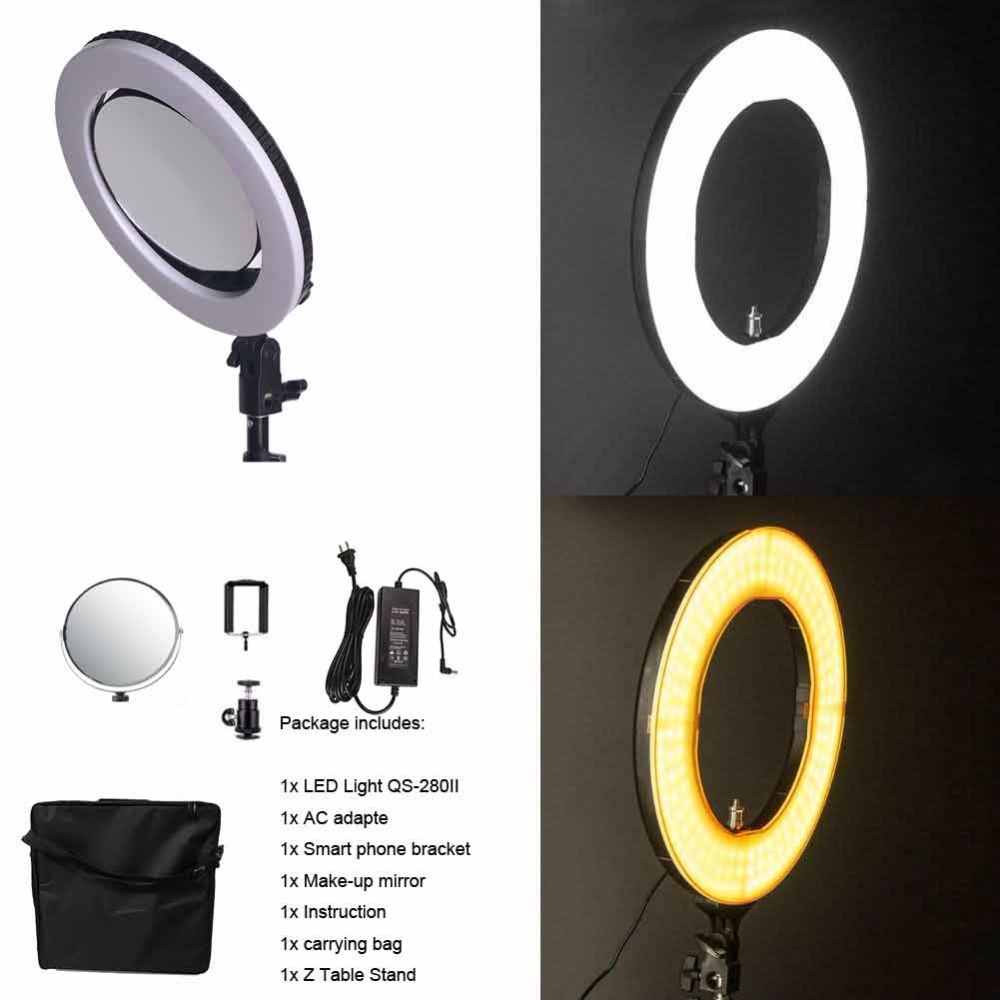 Photography Lighting Learning - 10'' QS-280II 95RA İki Renkli LED