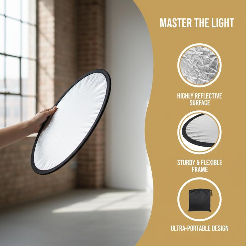 Photography Lighting Outdoor - 5'i 1 Arada Yuvarlak Fotoğraf Reflektörü,